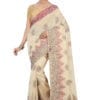 Woven Banarasi Cotton Silk Saree in Off White 11