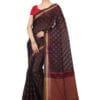 Woven Banarasi Chanderi Silk Saree in Black 10