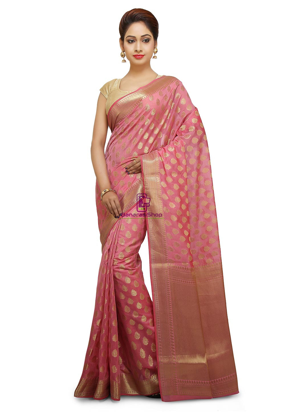 Banarasi Saree in Pink 1