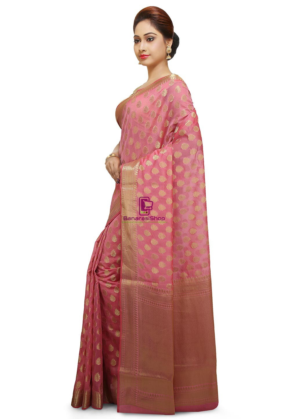 Banarasi Saree in Pink 5