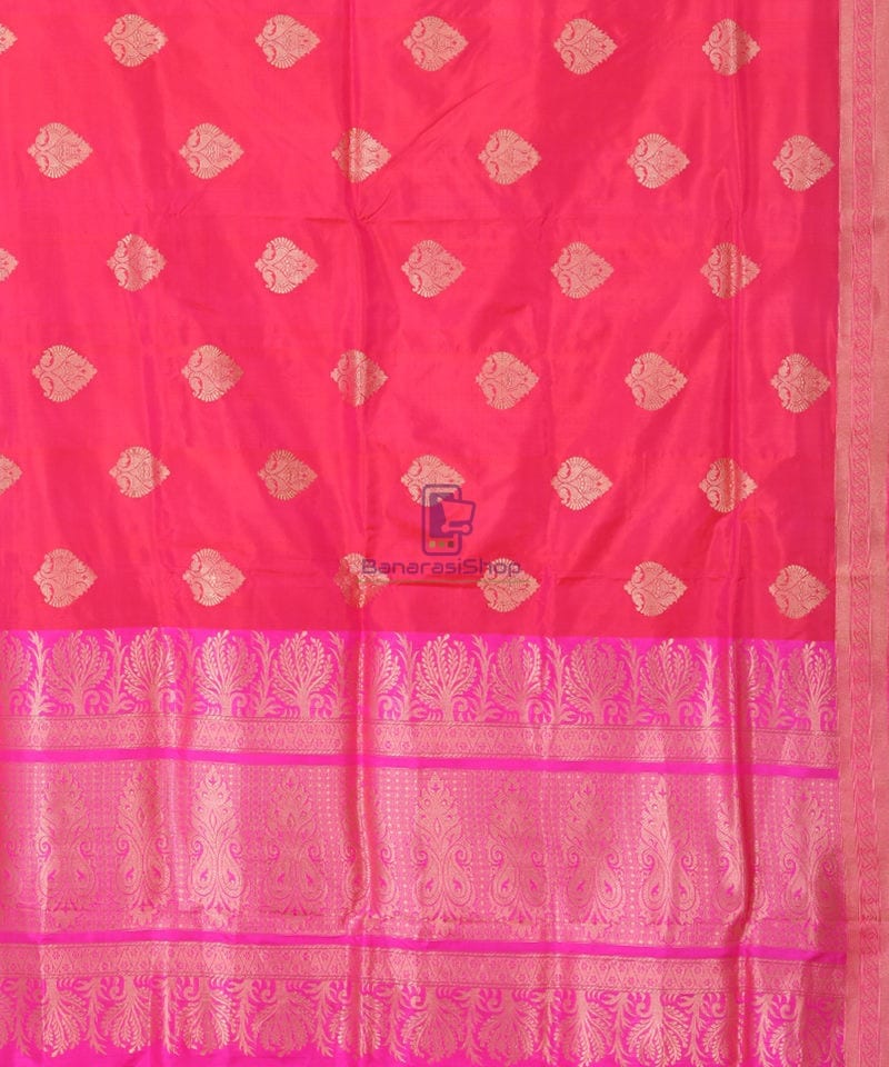 Banarasi Pure Katan Silk Handloom Silk Red Saree 2