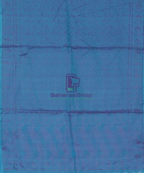 Handloom Banarasi Tanchoi Cobalt Blue Stole 5