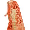 Woven Banarasi Art Silk Saree in Fuchsia 11