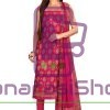Woven Banarasi Cotton Silk Straight Suit in Fuchsia 5