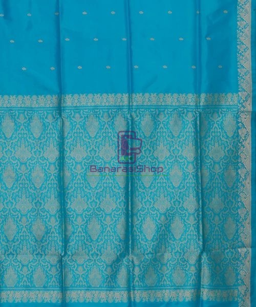 Banarasi Pure Katan Silk Handloom Sky Blue Saree 6