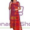 Woven Banarasi Art Silk Straight Suit in Red 5