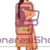 Woven Banarasi Cotton Silk Straight Suit in Peach 6