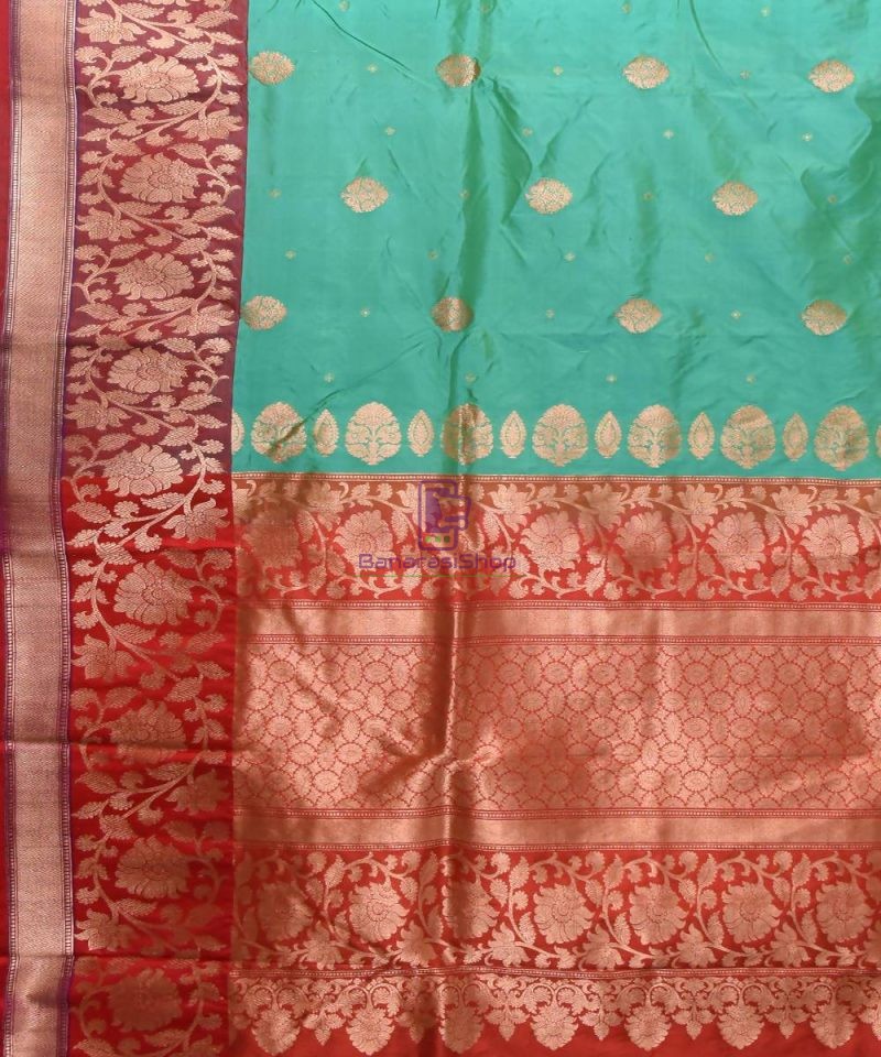 Banarasi Pure Katan Silk Handloom Sky Blue Saree 2