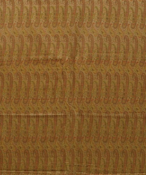 Banarasi Pure Handloom Woolen Silk Fabric in Brown 3