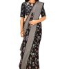 Woven Banarasi Cotton Silk Saree in Black 10
