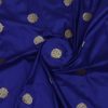 Banarasi Pure Handloom Katan Silk Fabric in Dark Navy Blue 7