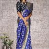 Woven Banarasi Silk Saree in Dark Blue 8