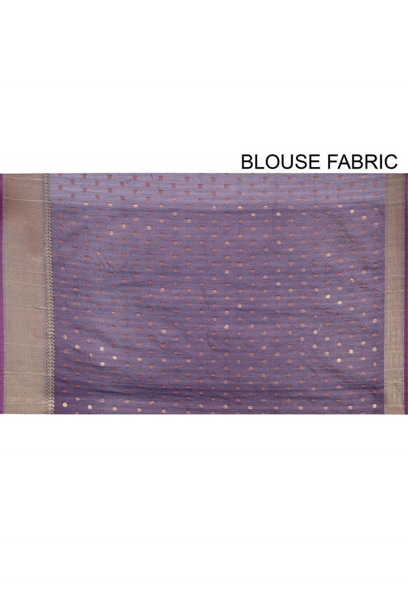 Woven Banarasi Cotton Silk Saree in Blue and Red Dual Tone 5